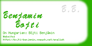 benjamin bojti business card